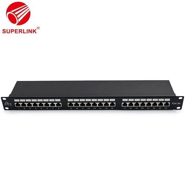 Cat5E 24portový stíněný patch panel