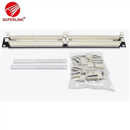 RJ11 Classic Black Steel Odolný 24portový síťový distribuční rám Patch Panel