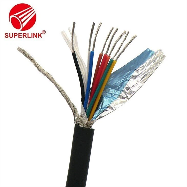 8-Core-Flexible-Shielded-Cable-0-14-0-2-0-3mm-Control-Wire-26awg-24awg-22awg_